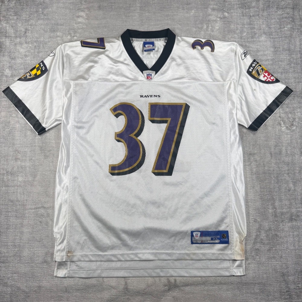 Baltimore Ravens Jersey Mens XL White Vintage Y2 Deion Sanders 37 NFL Reebok